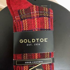 Gold Toe Red Plaid NWT Socks